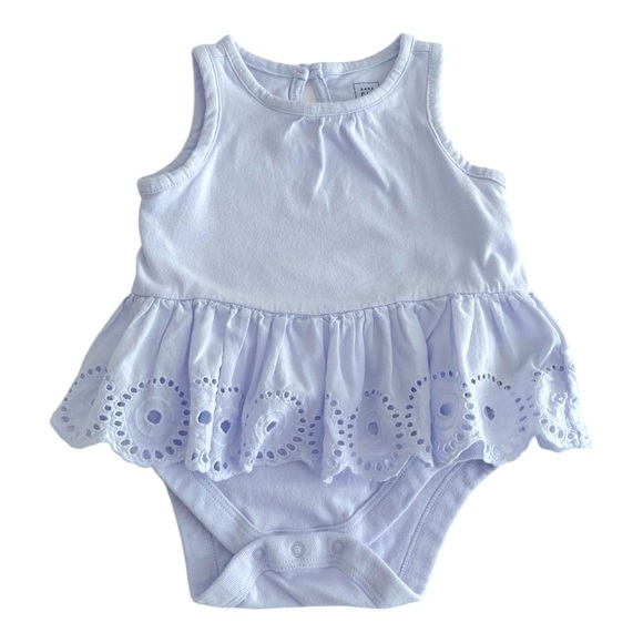 GAP Other - 058 GAP Light Purple Eyelet Ruffle Bodysuit